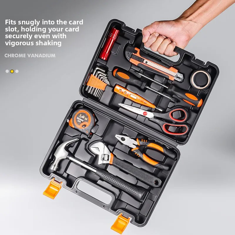 Household & Auto Repair Hardware Tool Set - Multifunctional Industrial Grade Wrench Combination Kit