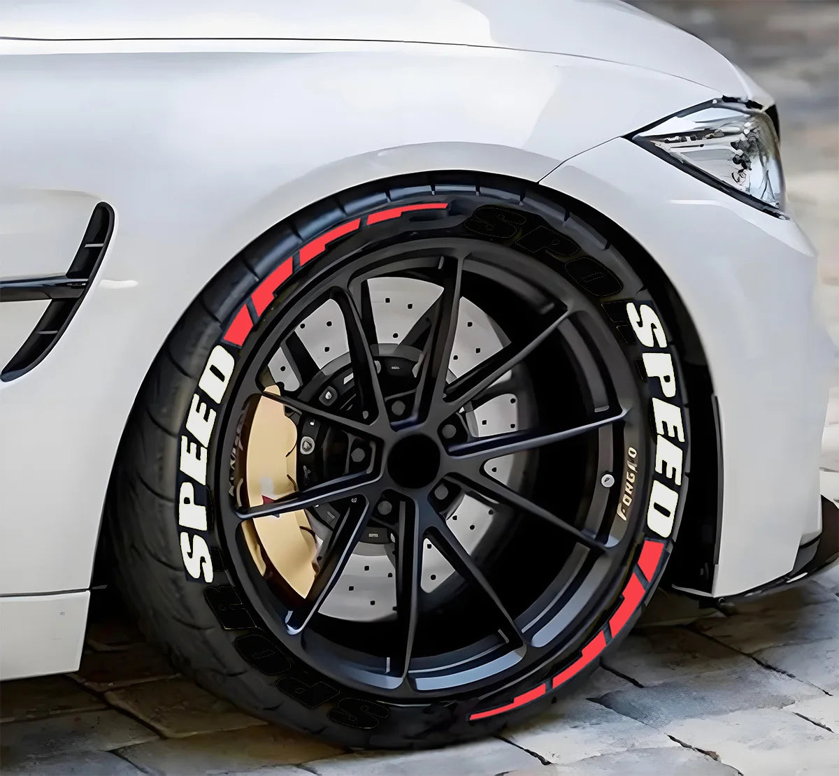 SPEED 3D Tire Lettering Stickers for Car and Motorcycle Wheels