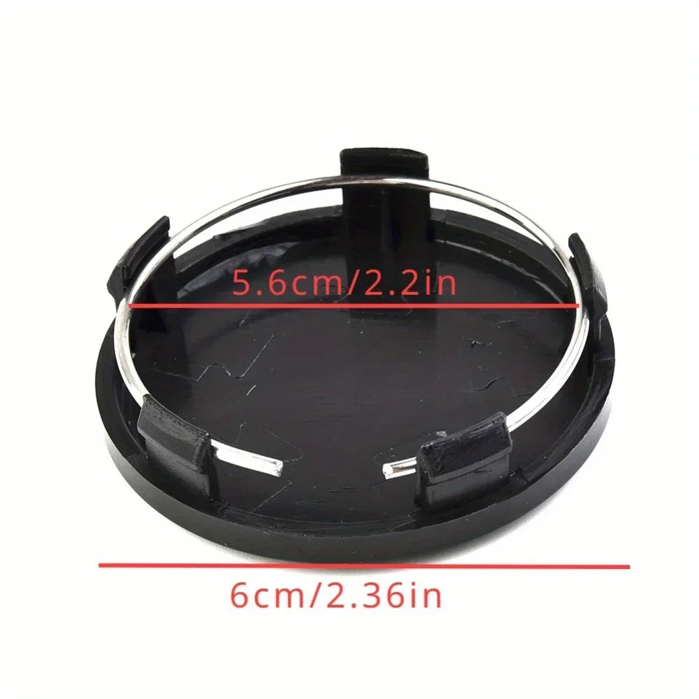60mm ABS Snap-In Wheel Center Caps, Universal 4-Pack - image 5
