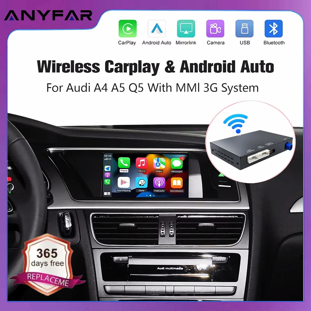 Wireless CarPlay & Android Auto Upgrade for Audi A4 A5 Q5 MMI 3G