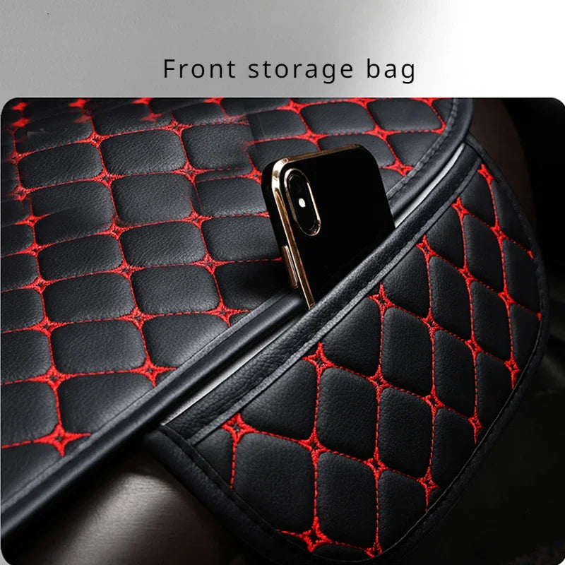 Minimalist PU Leather Car Seat Cushion, Universal Fit