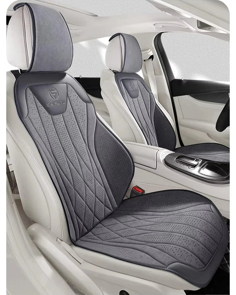 Perforated Suede-Finish Car Seat Covers, Single, Pair or Rear