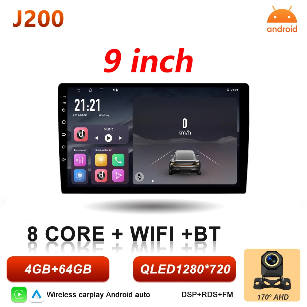 9/10 Inch Double DIN Car Stereo with Wireless CarPlay & Android Auto - image 7