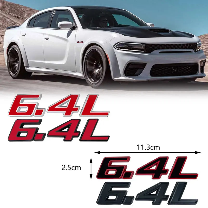 3D Metal Engine Size Car Sticker for Dodge, Jeep, Ford and Toyota