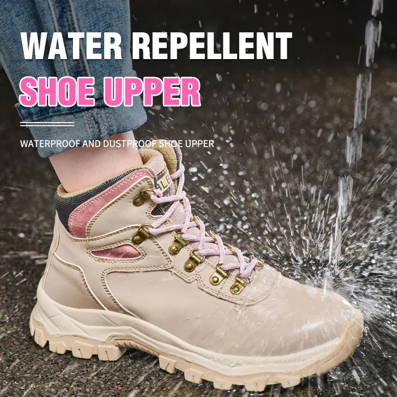 Steel Toe Safety Shoes Women Anti-Puncture Anti-Smash Non Slip Industrial Work Boots, Lightweight CE New Work Safety Shoes