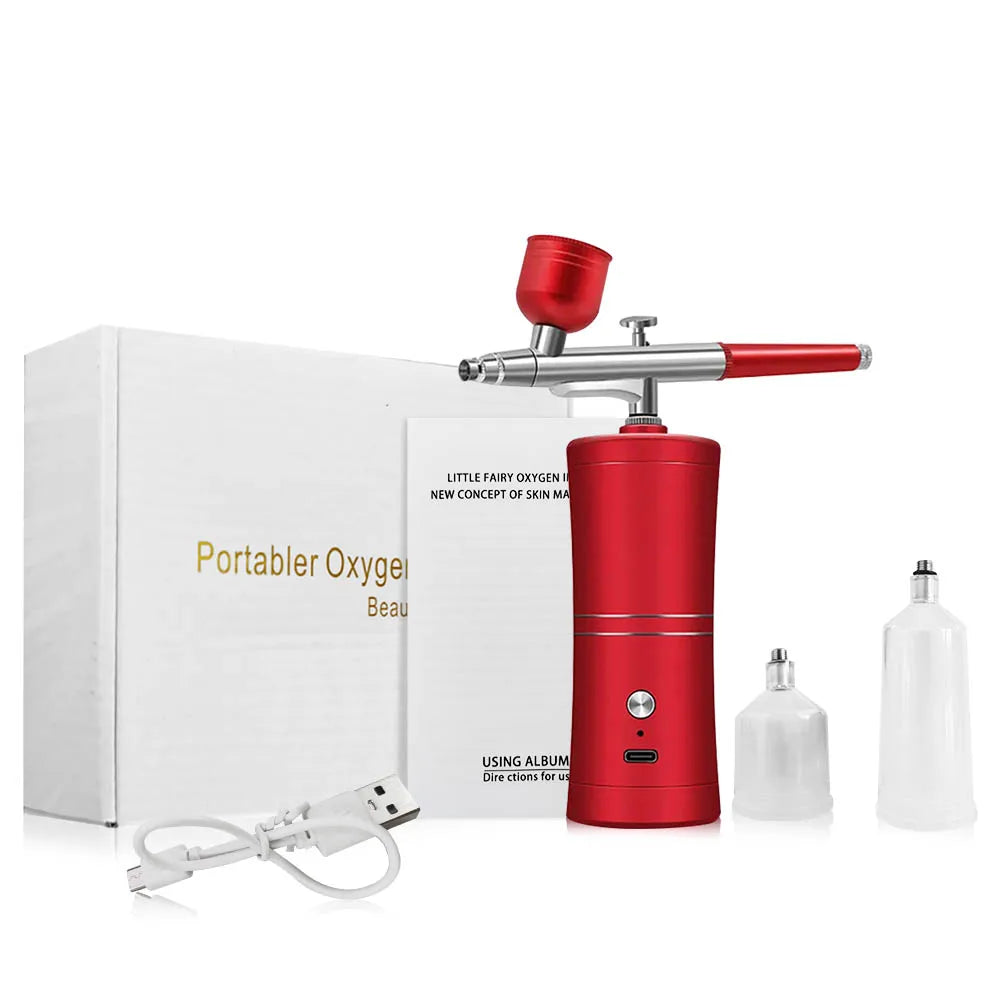 Portable Wireless Airbrush Kit with Compressor Paint Spray Mini Spray Gun Painting
