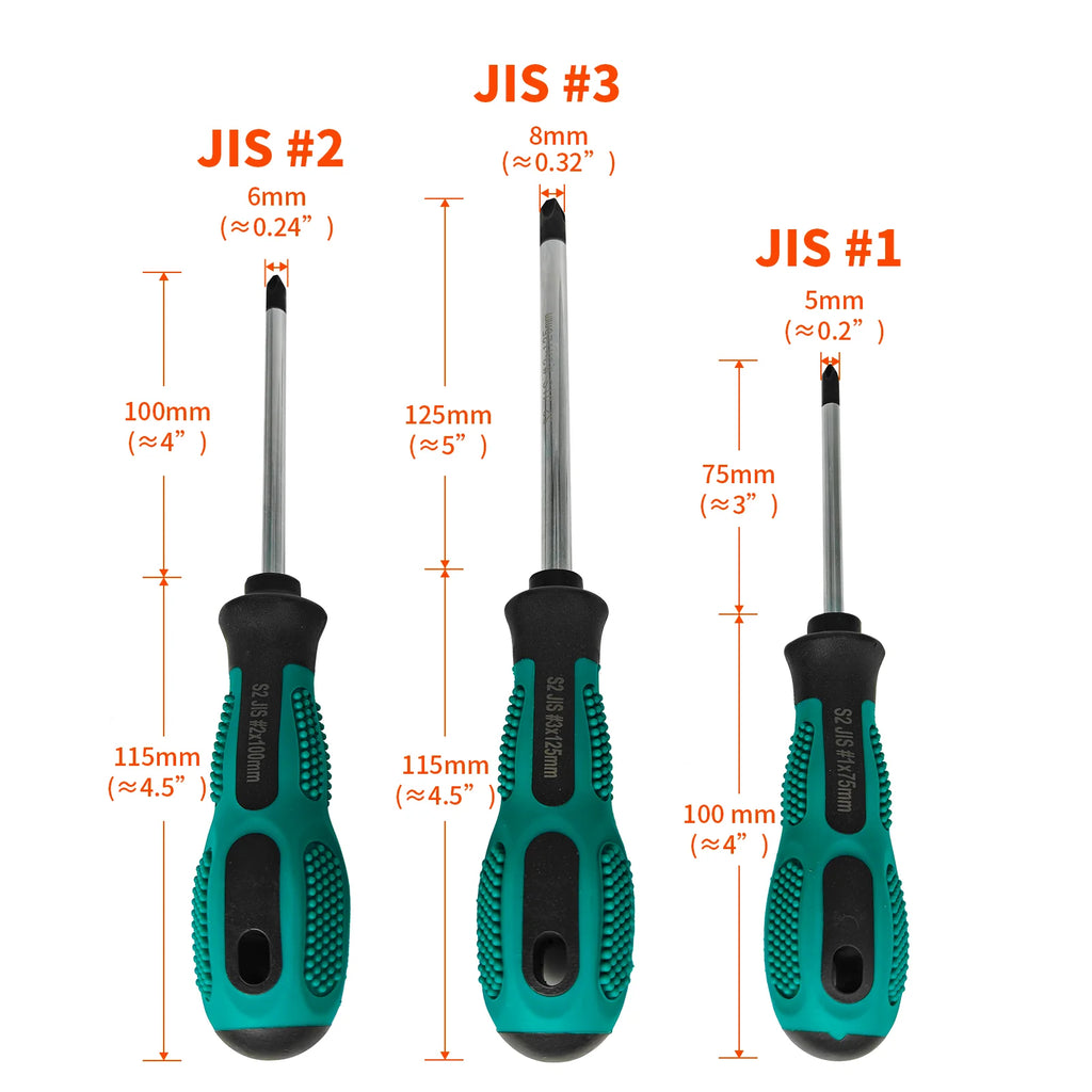 3-Piece JIS Screwdriver Set with Magnetic Tips - Precision Tools - image 6