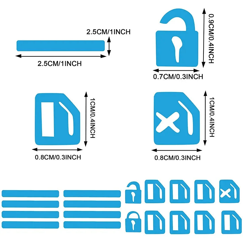 Glow-in-the-Dark Car Window Button Stickers - 18 Pack - image 6