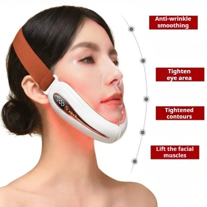 V-Shape Face Massager with Red Light Therapy & Microcurrent