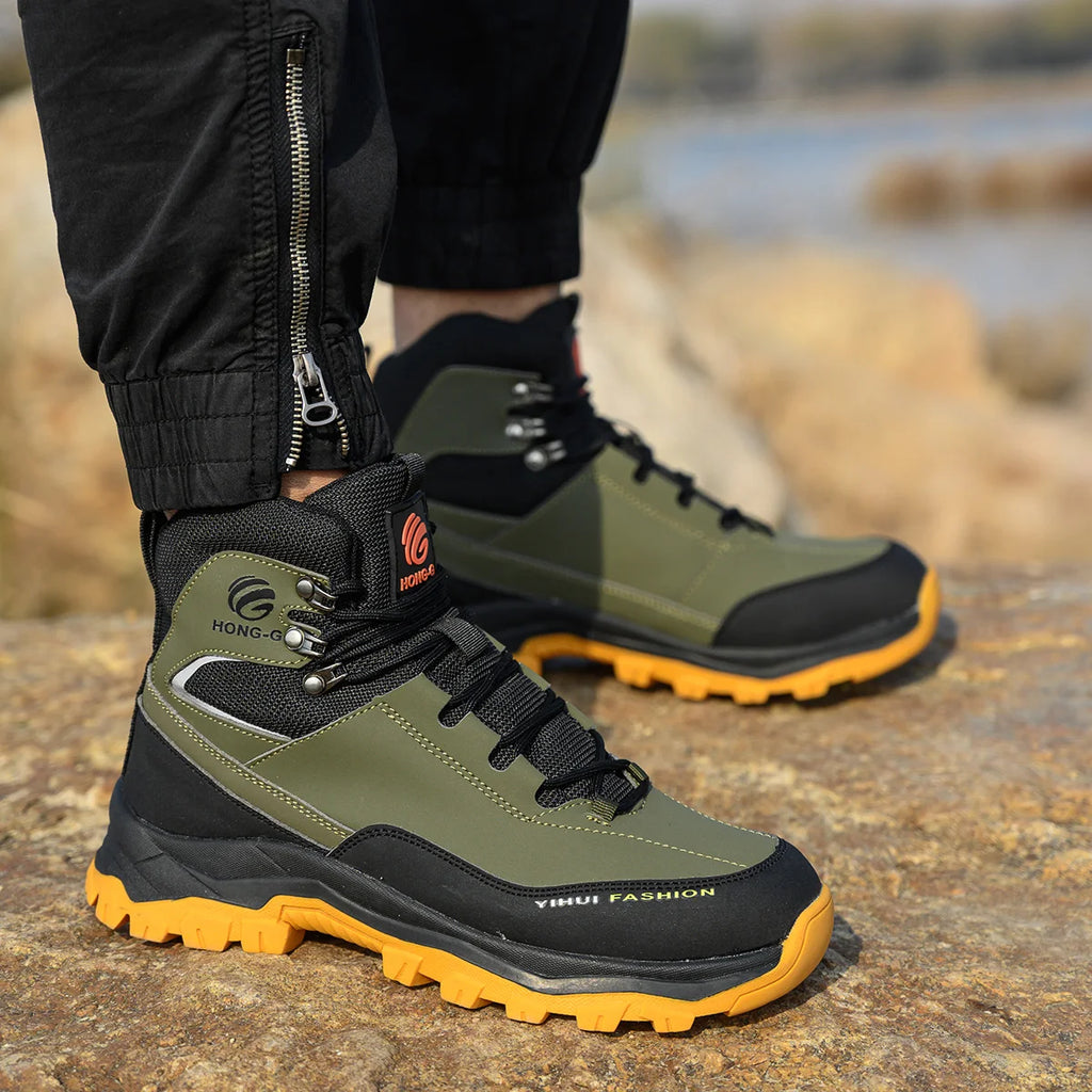 Steel Toe Cap Shoes For Men Work Boots Puncture-Proof Work Safety Shoes Non-Slip Protective Shoes Male Footwear Sneakers