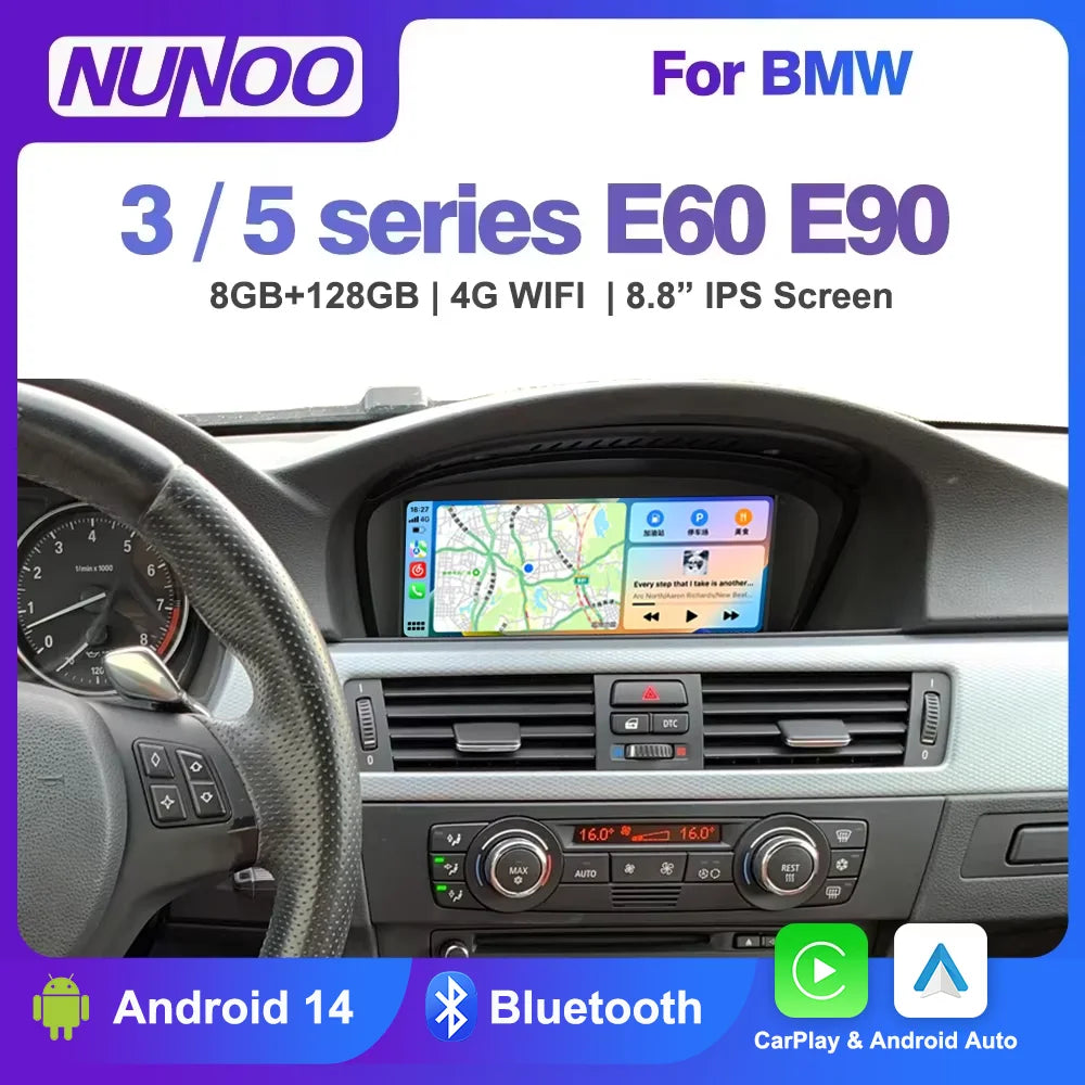 Android 14 Wireless CarPlay for BMW 3 & 5 Series