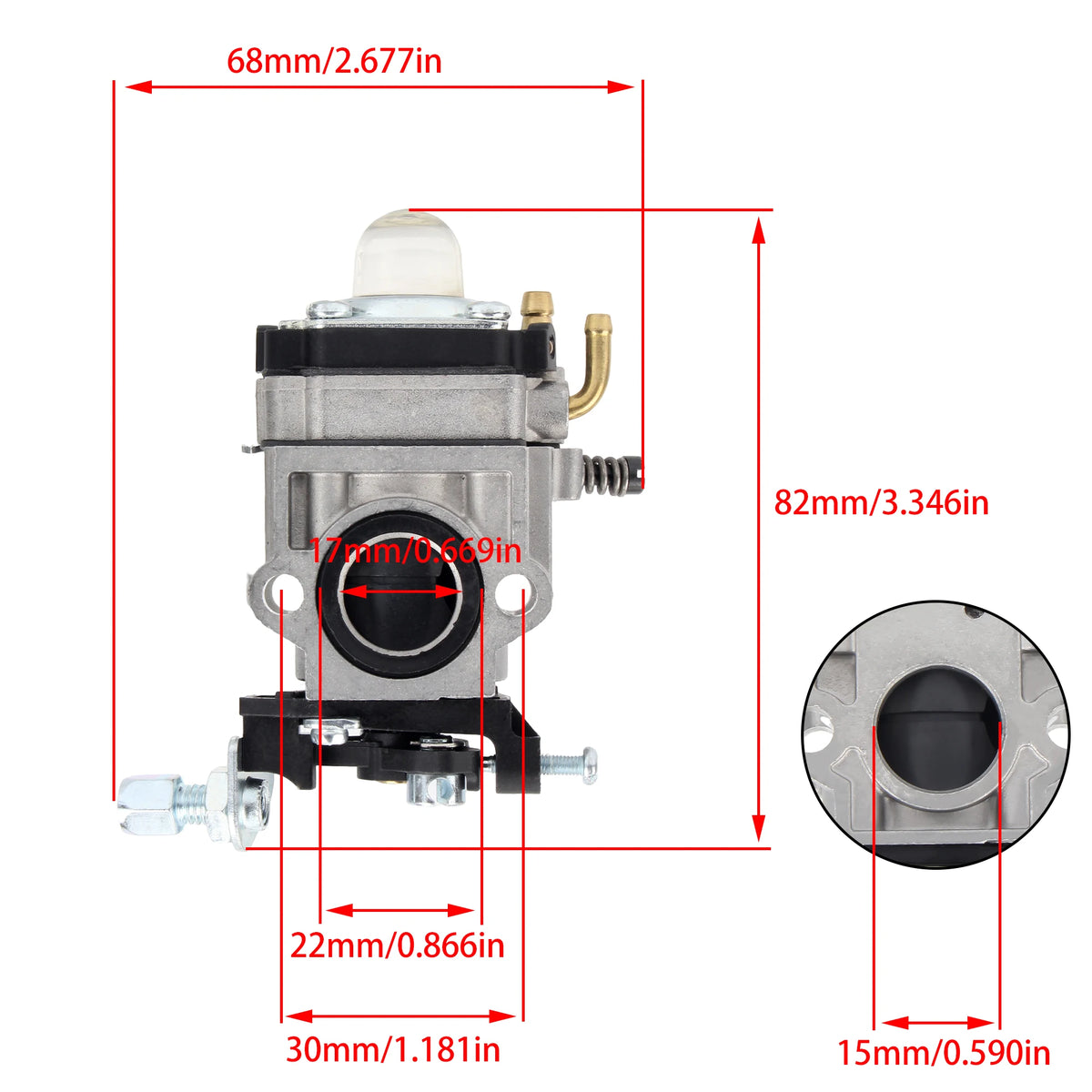Universal Carburetor for 2-Stroke Trimmer & Brushcutter 22-52cc - image 8