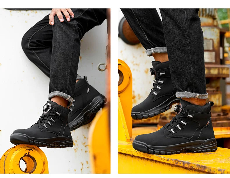 Waterproof Steel Toe Work Boots with Kevlar Insoles - image 24