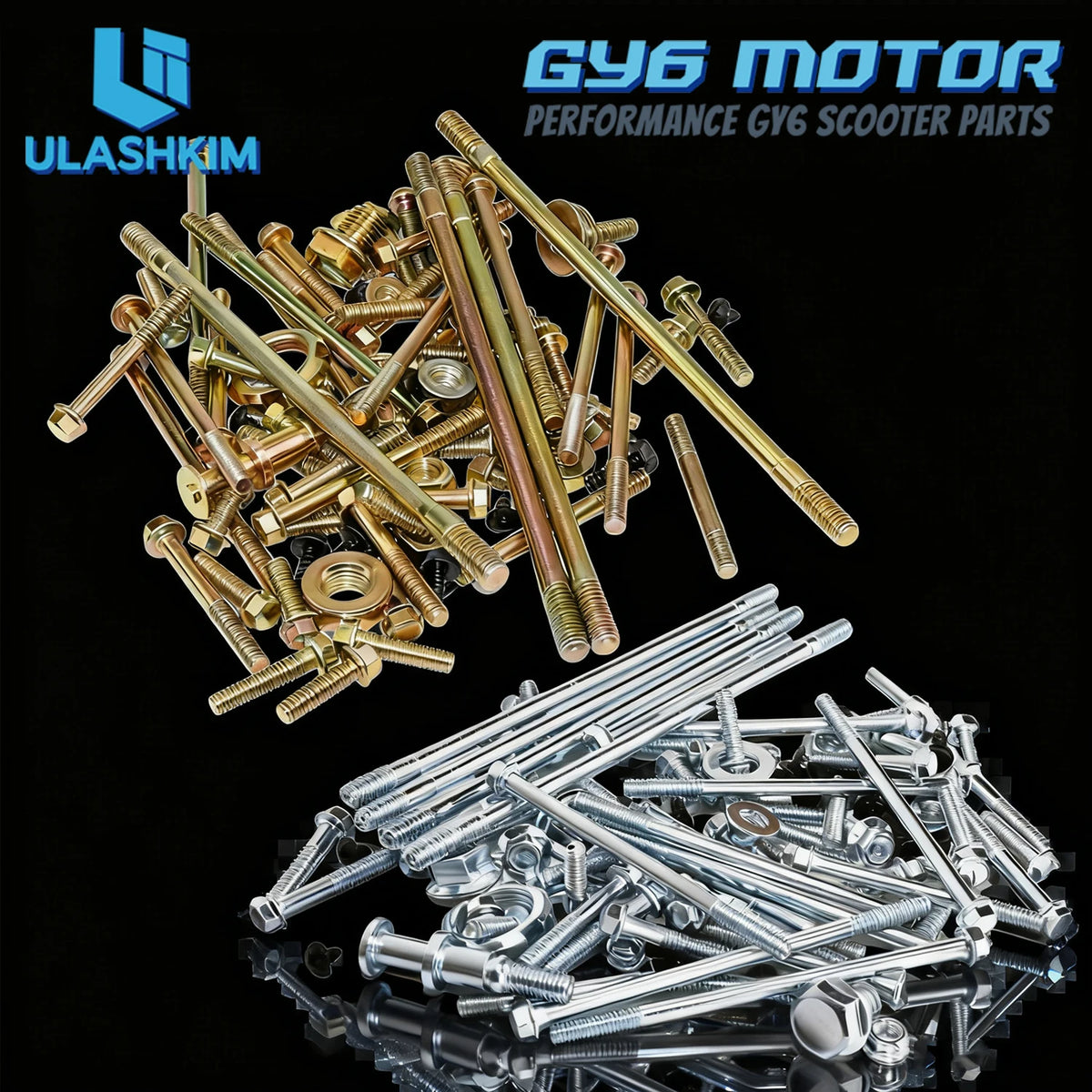 Grade 8.8 Complete Screw and Nut Set for GY6 50cc to 150cc Engines