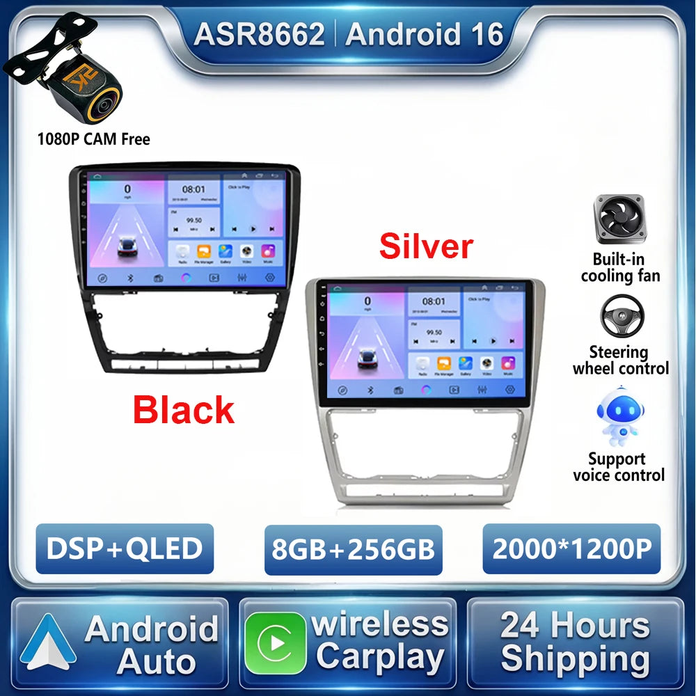 10-Inch Android Car Stereo for Skoda Octavia 2004-2013