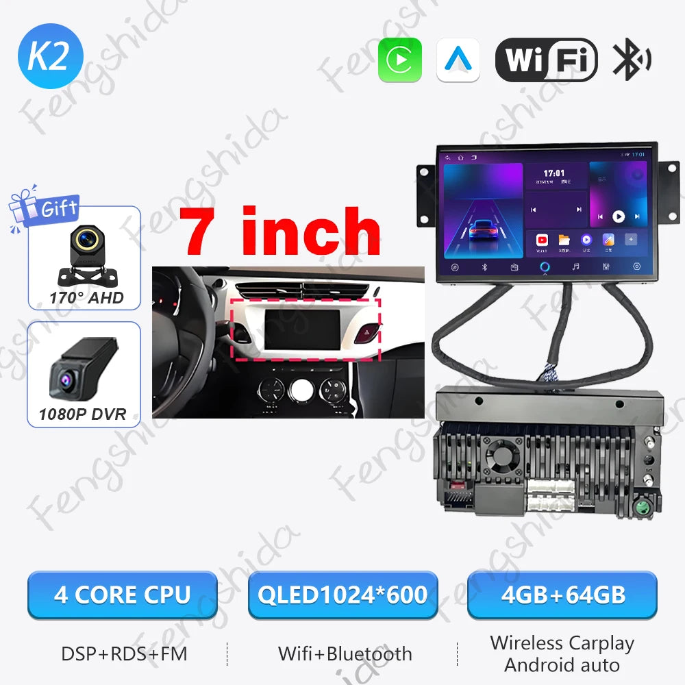 7-Inch Android Car Radio with GPS for Citroen C3 DS3 2010-2016 - image 7