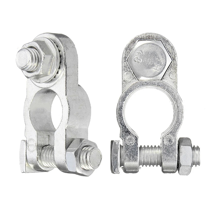 Battery Terminal Clamp Clip Connector 2Pcs Zinc Alloy Positive &Negative Pole Car Battery Terminal Clamp Clip Batteries Access