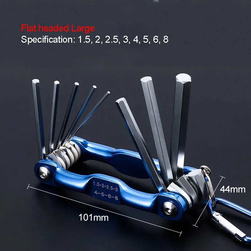 Portable Folding Hex Wrench Allen Set Metal Metric System Torx Hexagonal Spanner Screwdriver Hex Key High Quality Hand Tool