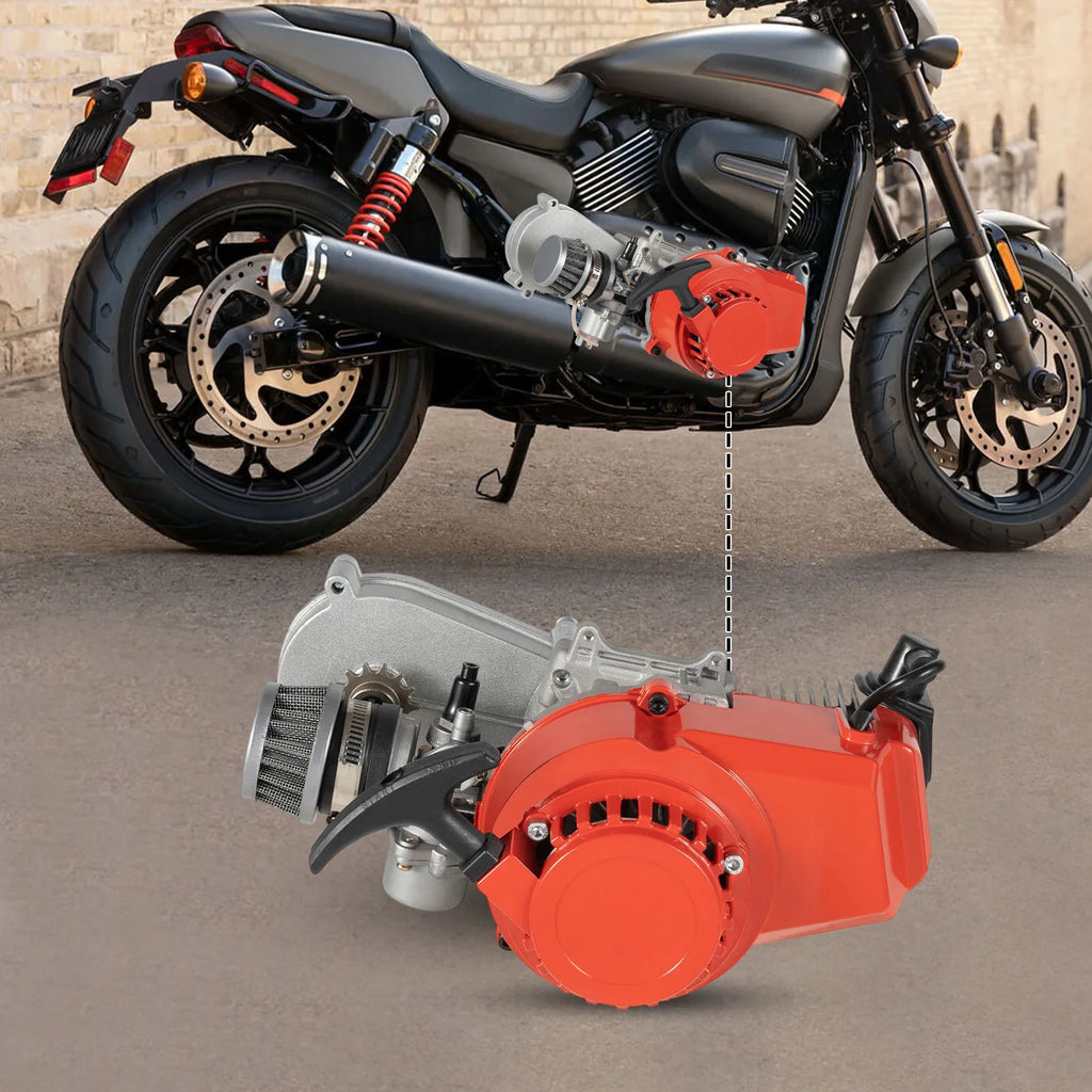 49cc 2-Stroke Engine with CVT Gearbox for Pocket Bikes and Mini ATVs