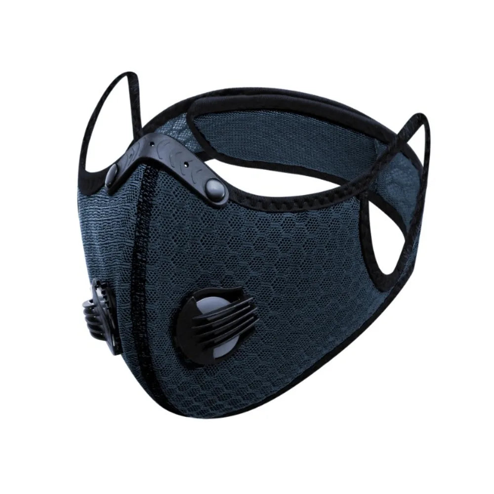Breathable Ergonomic Dust Mask Respirator, Washable Activated Carbon Filters