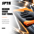 Orange Clay Bar Towel 30x30cm, Microfiber Detailing Cloth and Clay Wash Mitt