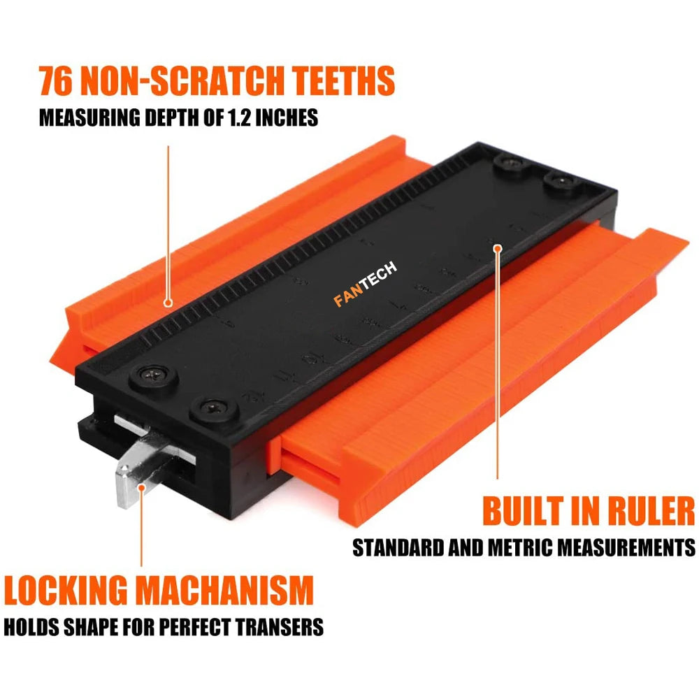Contour Gauge Duplicator Measure Ruler Woodworking Tile Laminate Tool - image 4