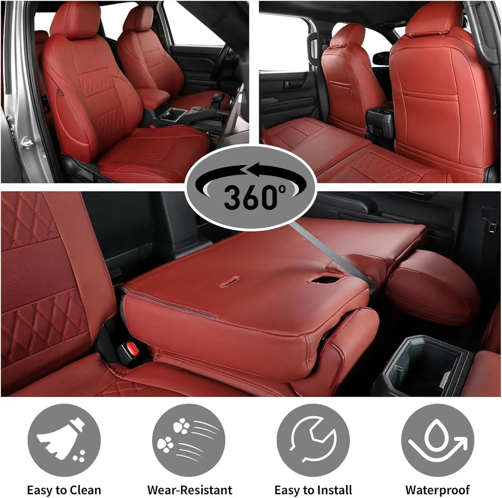 Custom Fit Seat Covers for Toyota Tacoma 2024-2026, Full Set