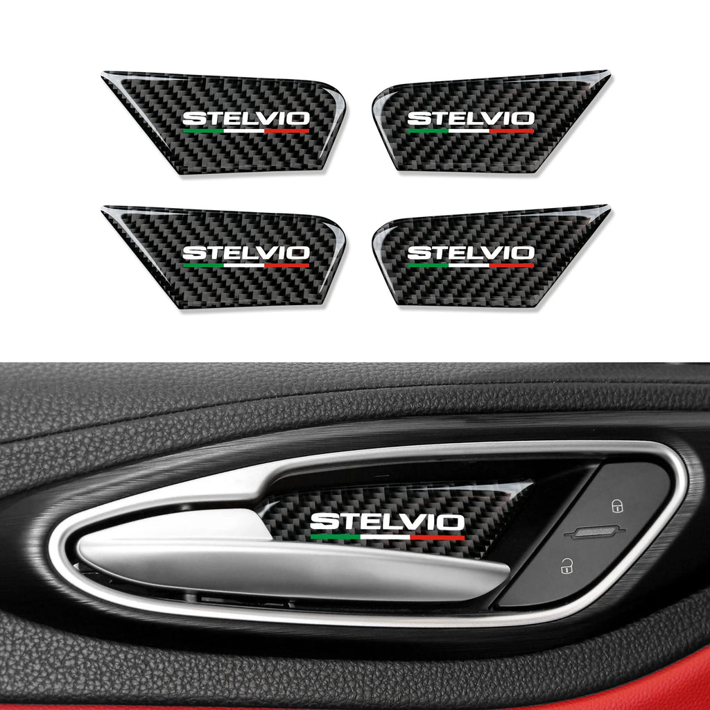 Carbon Fiber Interior Trim Stickers for Alfa Romeo Giulia and Stelvio