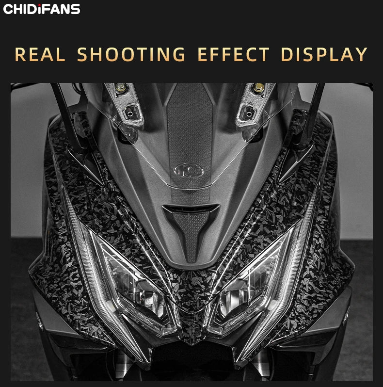 Forged Carbon Look Fairing Sticker Kit for Kymco AK550 - view 10