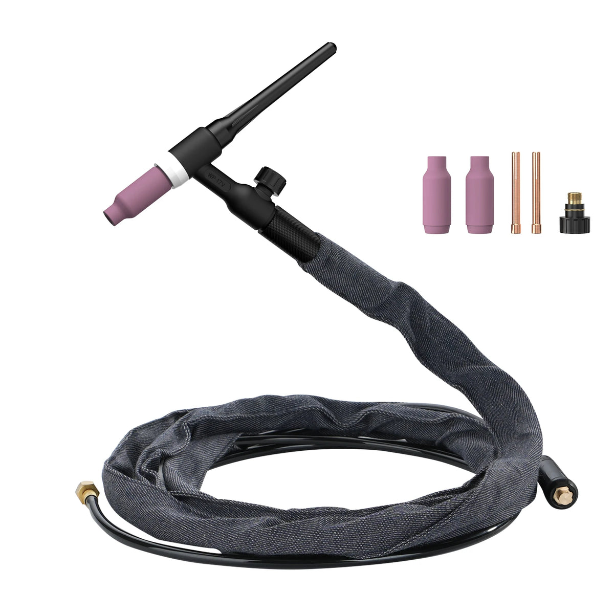 TIG Welding Torch WP17V Argon Lift TIG Burner with 10-25mm2 Quick Connector and 3M Cable for Welding Equipment