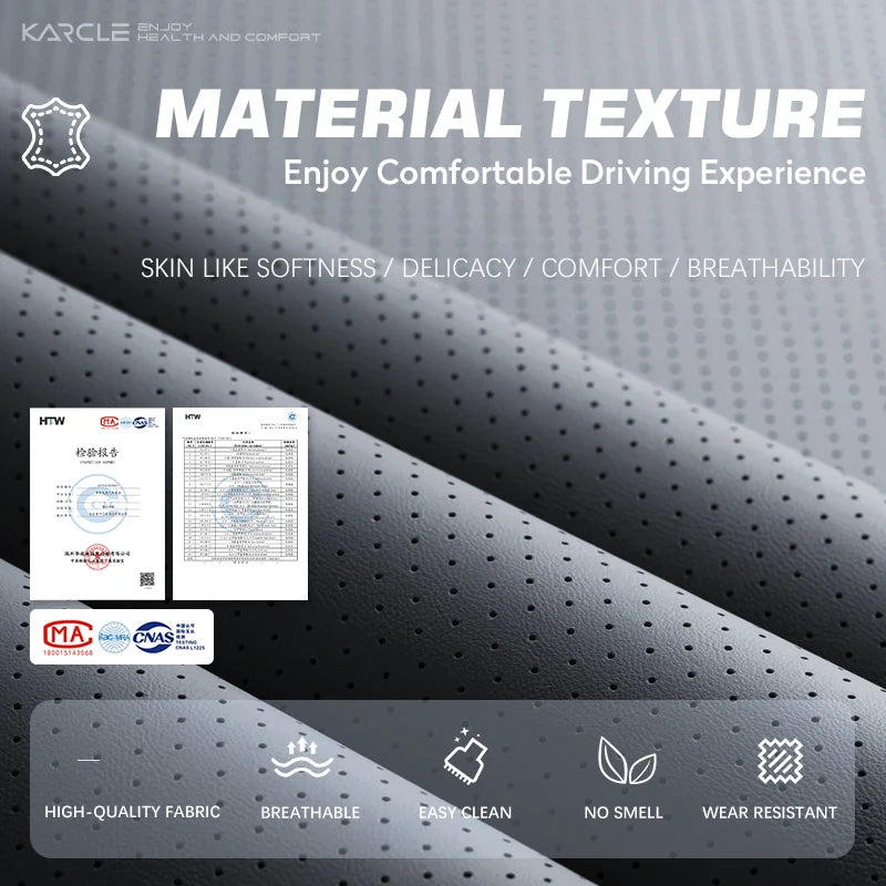 Synthetic Leather Front Car Seat Cushion with Non-Slip Back
