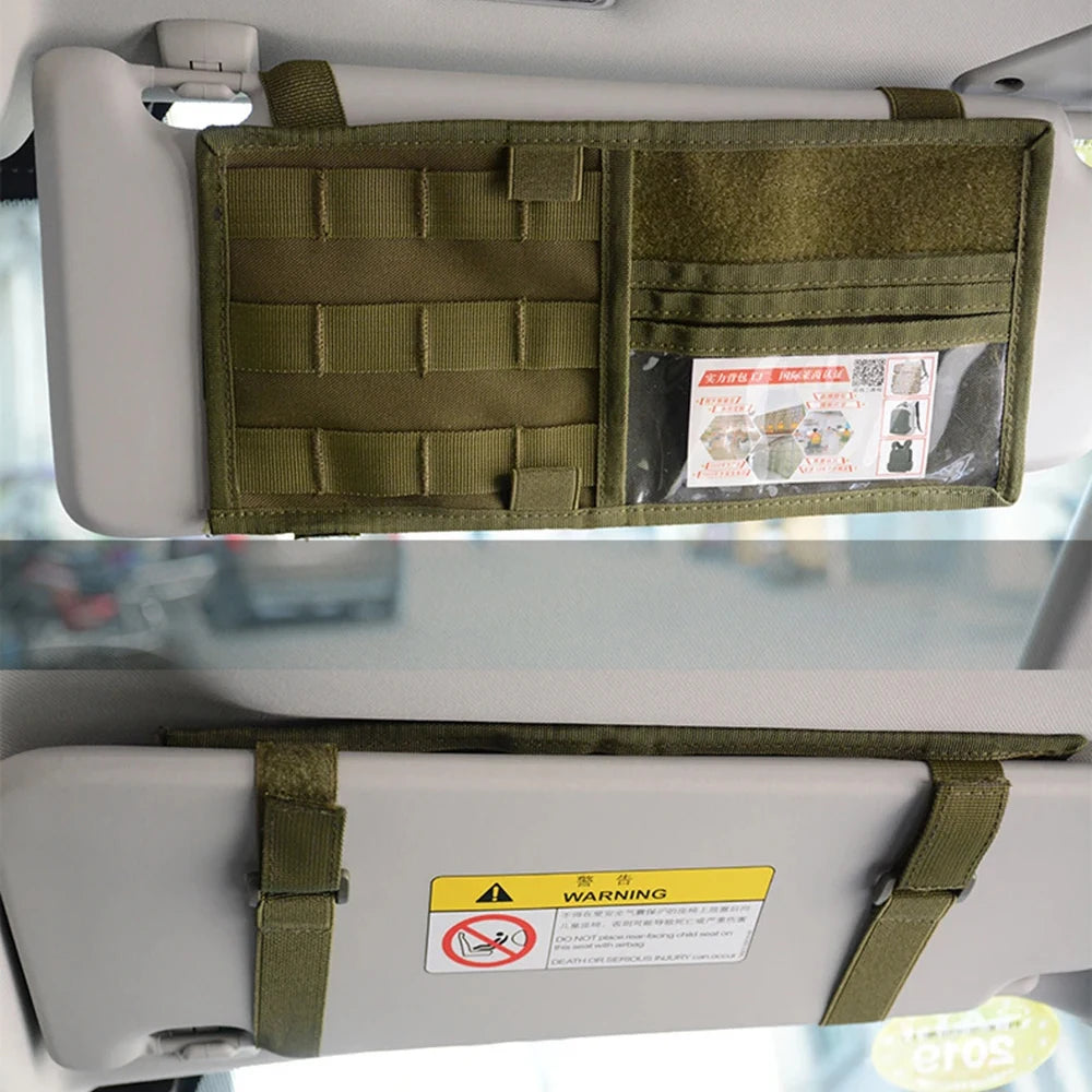 MOLLE Sun Visor Organizer Pouch for Cars and Trucks
