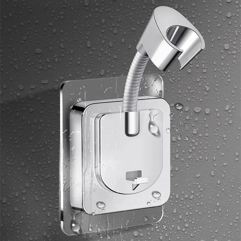Shower Holder Adjustable Shower Head Holder Nozzle Handheld Holder Punch-Free Multi Angle Rotation Shower Bracket
