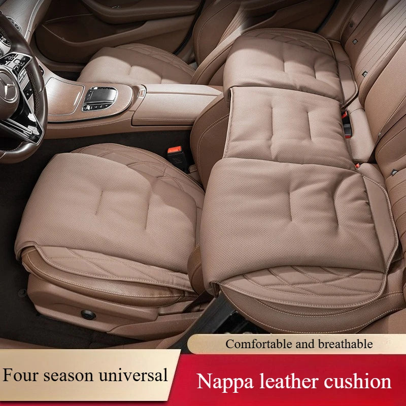Synthetic Leather Car Seat Cushion with Lumbar Section