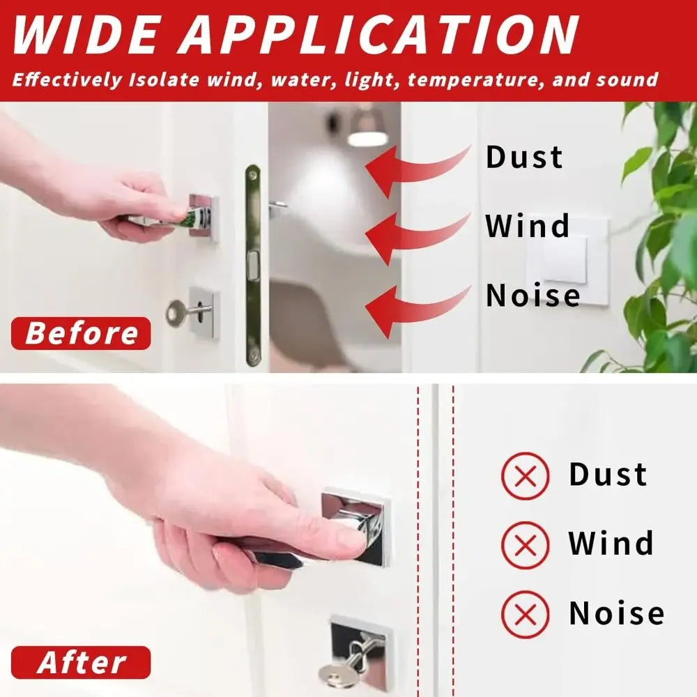 D-Shape Soundproof Weather Stripping, 6m – Self-Adhesive Door Seal