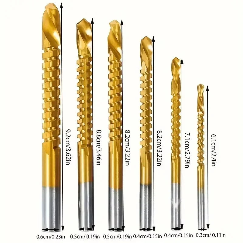 6pcs HSS Twist Drill Bit Set 3-8mm for Wood/Metal/Plastic - image 7