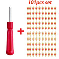 21/51/101 Pcs Set Valve Core Wrench Screw Driver Multifunctional Tire Valve Stem Tool Tyre Nipple Core Removal Inser
