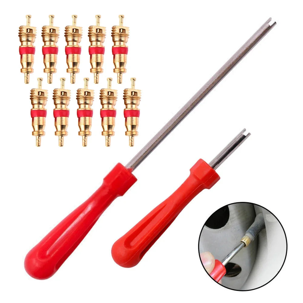 Tire Valve Core Tool - Long & Short Wrench for Cars & Bikes - image 7