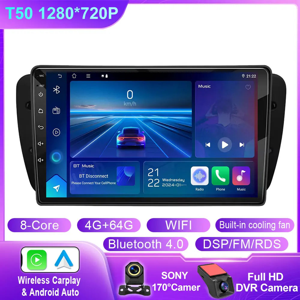 Seat Ibiza MK4 9" Car Radio with Android Auto & GPS - image 17