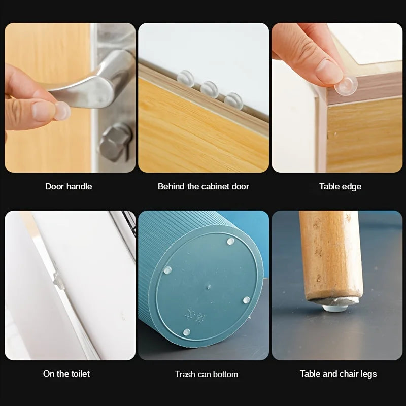 100pc Soft Silicone Anti-Slip Bumper Pads for Cabinets and Drawers - view 3