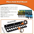 Wall Mount Hardware Tool Hanger Screwdriver Organizer, Pliers Holder,Wrench Organizer Wall Tool Organizer Space-Saving Black