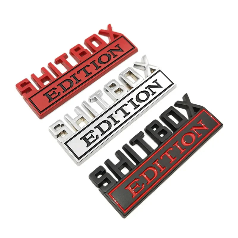 Funny Edition Script 3D Metal Car Sticker for Jeep, Dodge and Chrysler