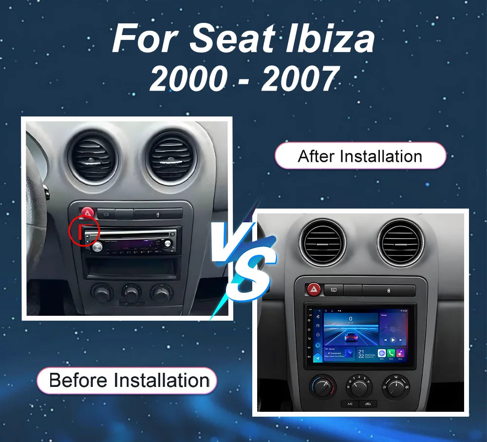 7-Inch Android Car Radio with CarPlay & Android Auto for Seat Ibiza - image 2