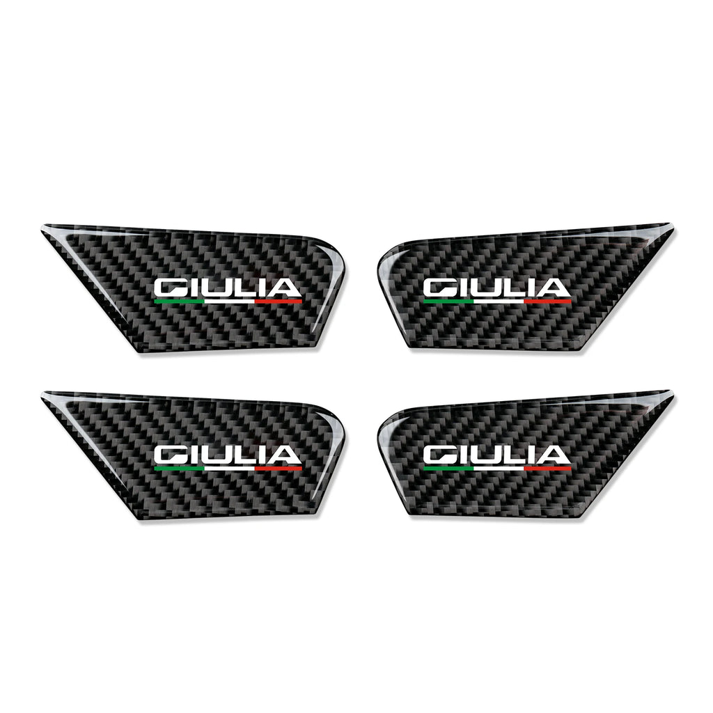 Carbon Fiber Interior Trim Stickers for Alfa Romeo Giulia and Stelvio