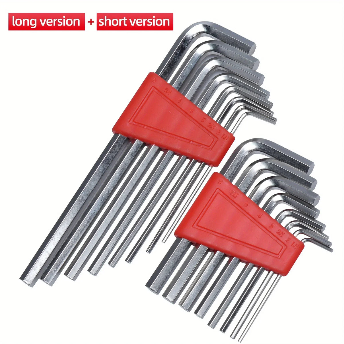 8PCS Allen Key Set Metric and Imperial Compact L-Shaped Hex Wrenches