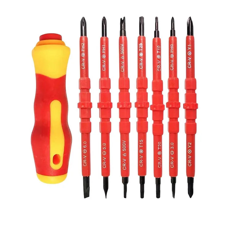 15Pcs 1000V Insulated Screwdriver Set Electrician Kit Magnetic Bits - image 14