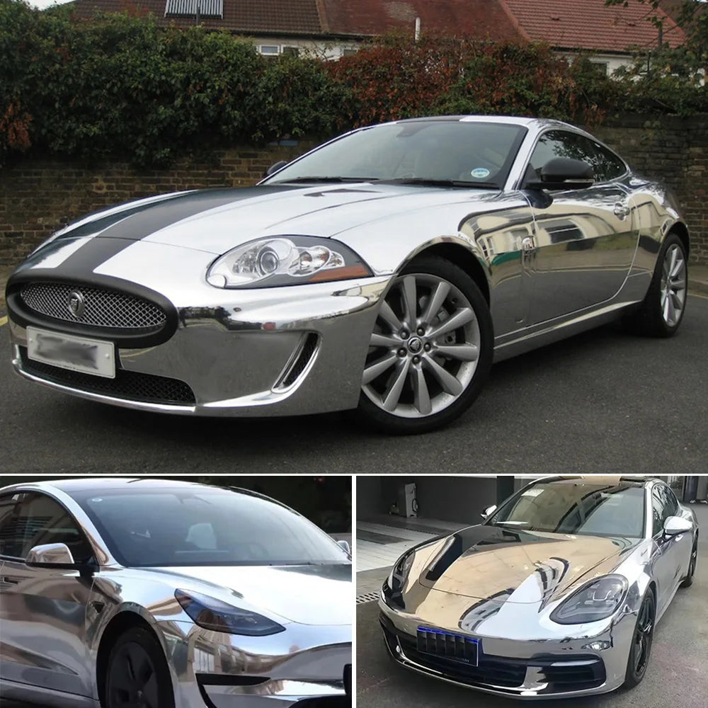 Chrome Vinyl Wrap Film for Cars – Removable Adhesive DIY - image 2