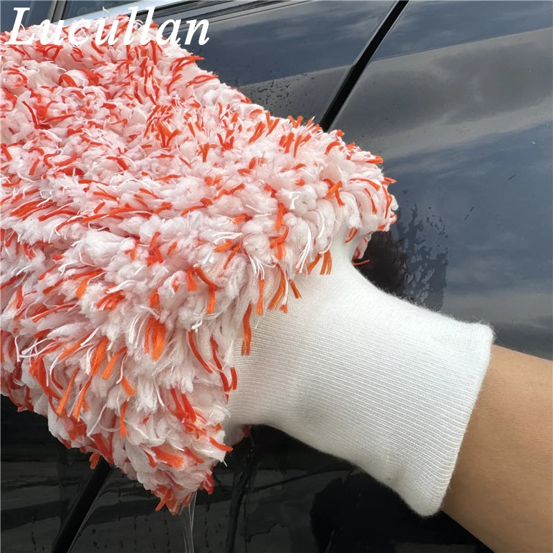 Super Thick Premium Microfiber Car Wash Mitt Pad for Professional Car Detailing