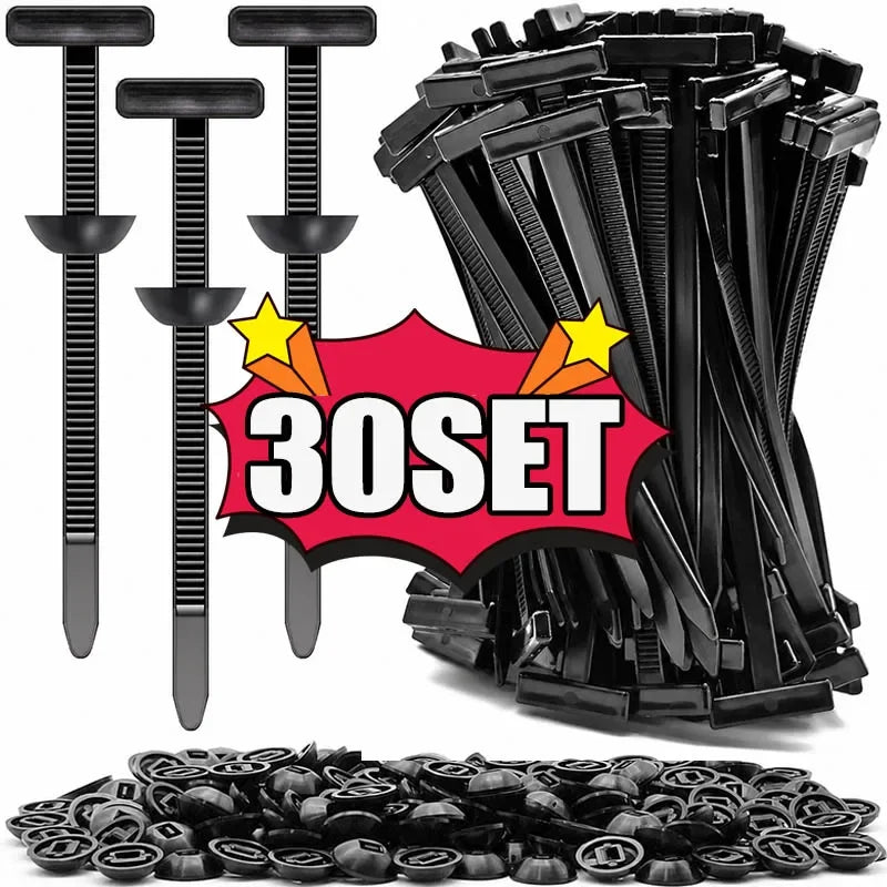 Heavy Duty Nylon Self Locking Zip Ties Cable Ties with Buckle for Car Repair and Home