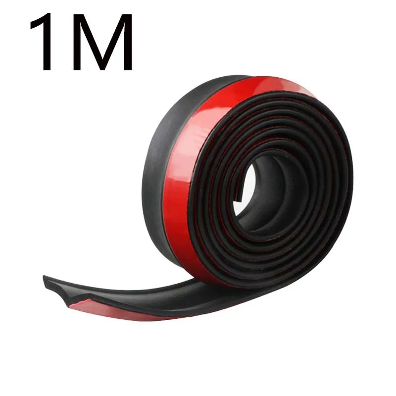 Front Bumper Lip Splitter Rubber Strip & Side Skirt Protector Trim